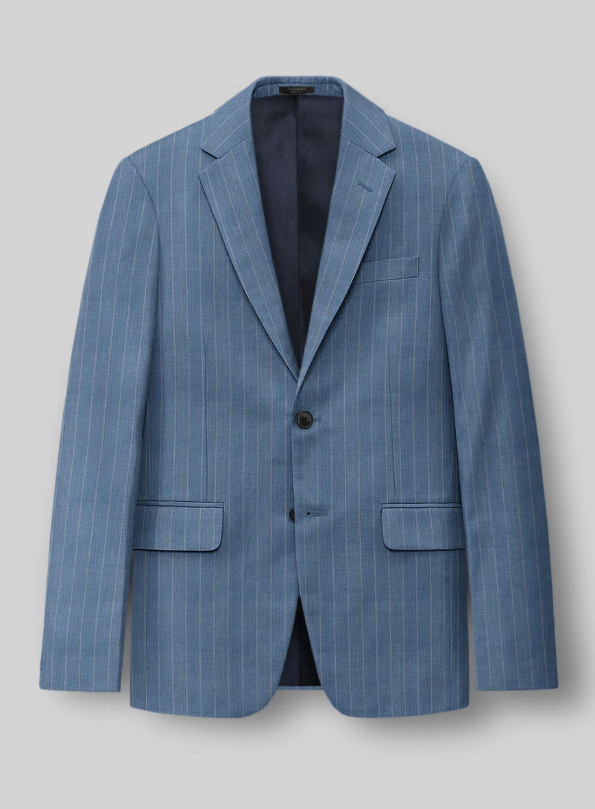 Napolean Tarello Stripe Blue Wool Jacket