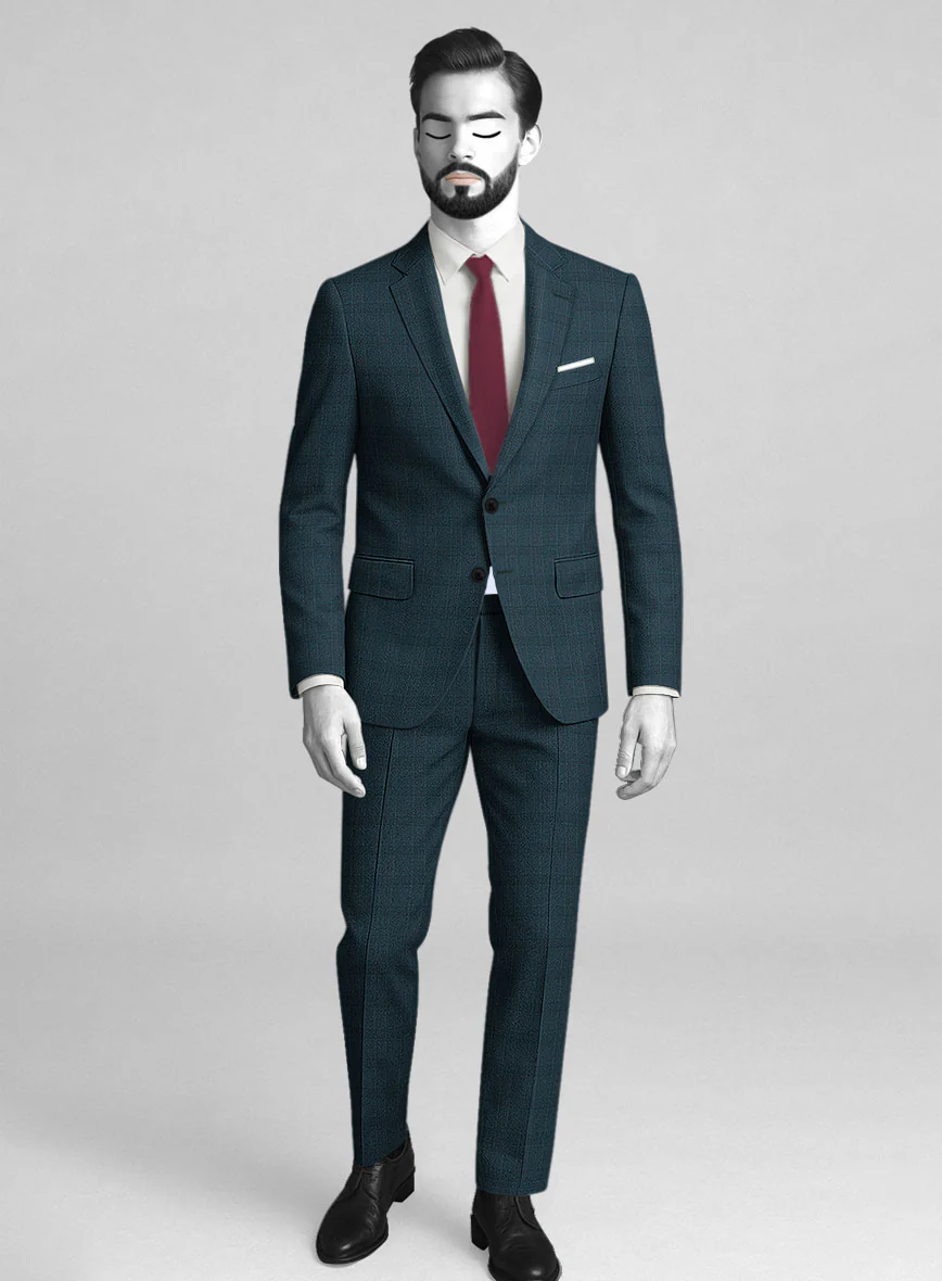 Napolean Teal Glen Suit
