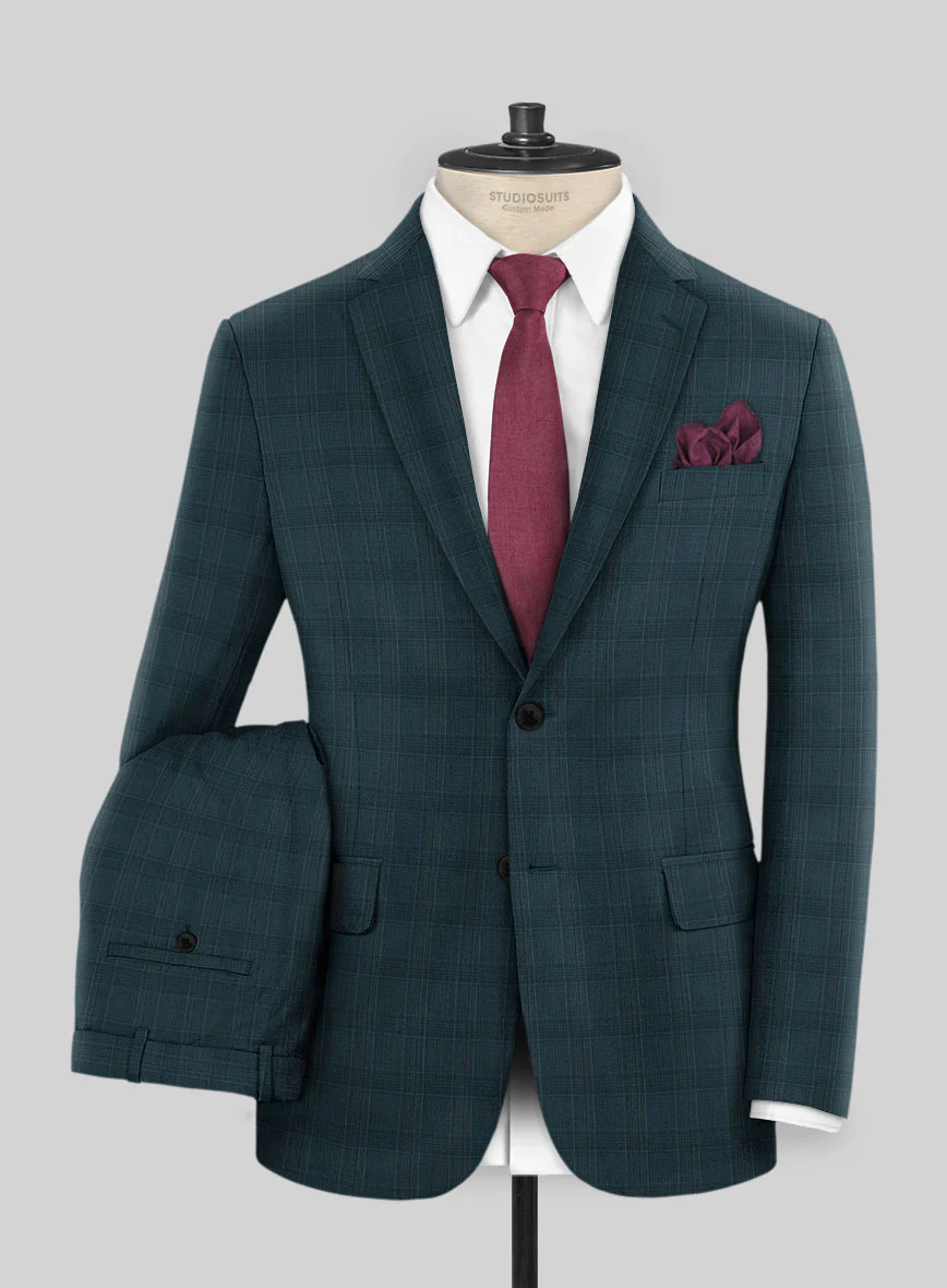 Napolean Teal Glen Suit - Image 2