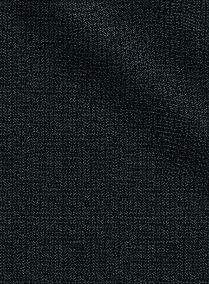Napolean Vionnet Interweave Green Wool Suit - Image 7