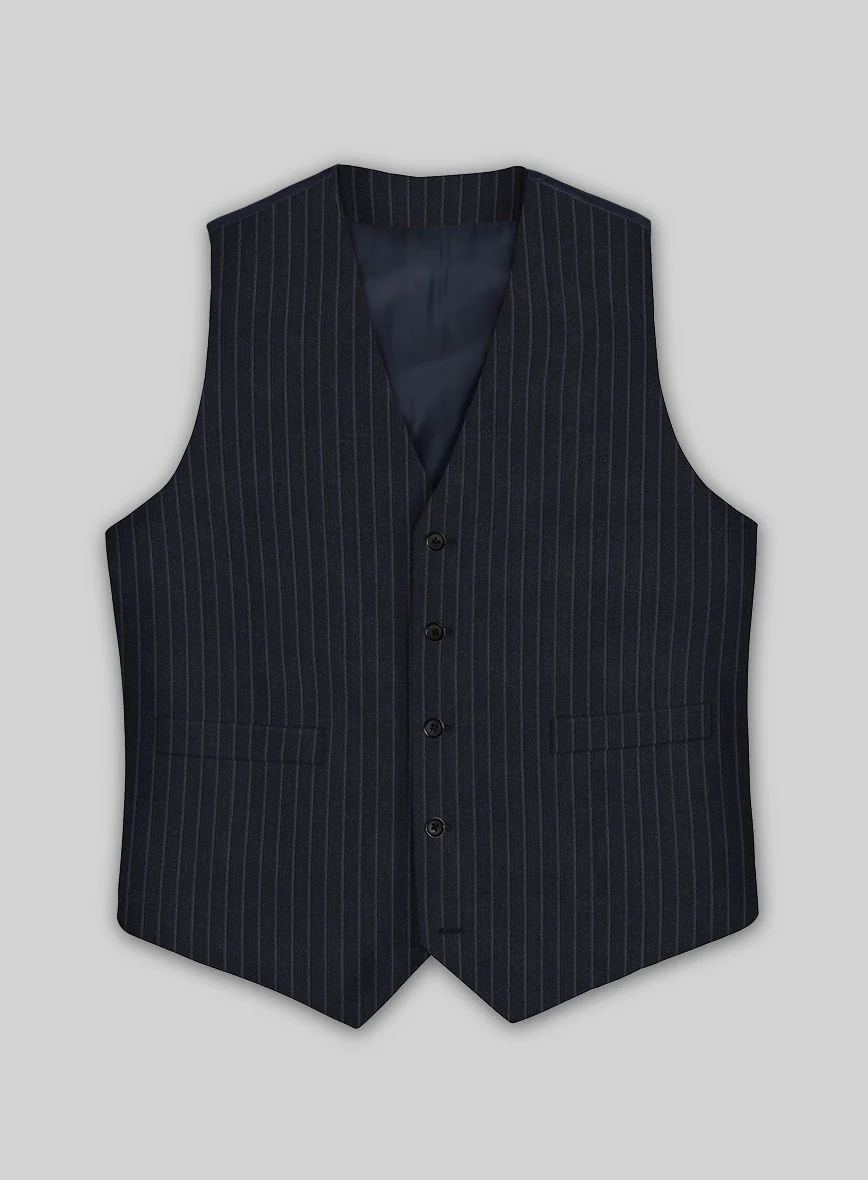 Napolean Windsor Blue Stripe Wool Waist Coat
