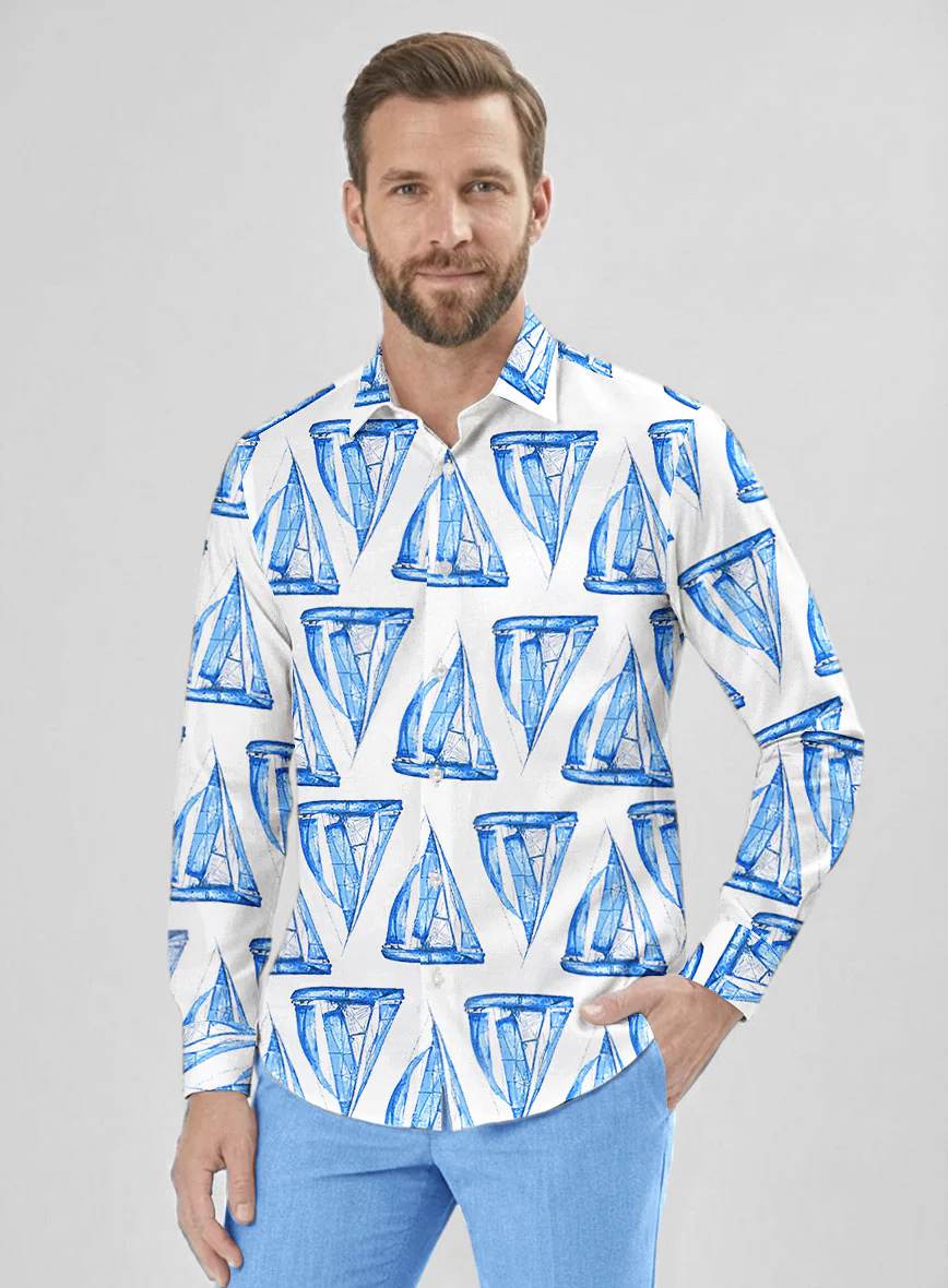 Nautic Sail Cotton Shirt