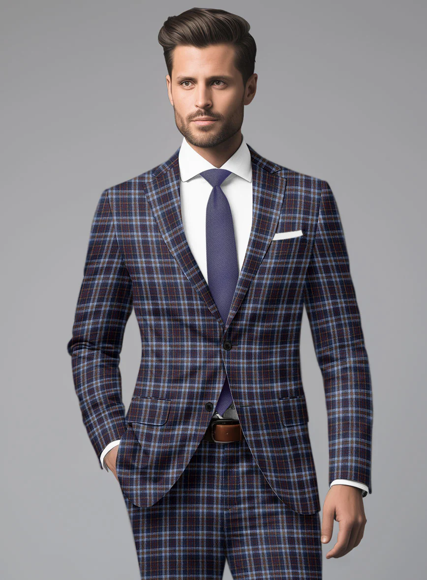 Noble Adrianna Check Wool Silk Linen Jacket - Image 2