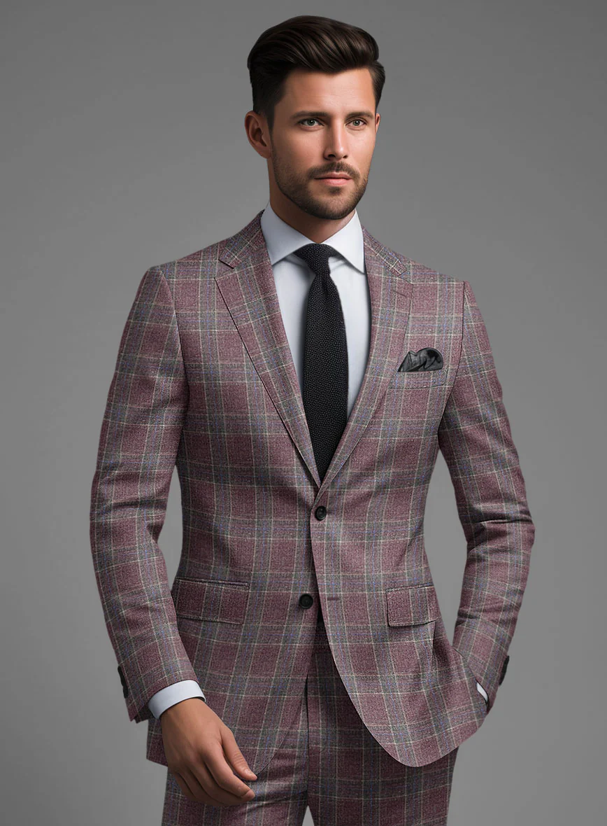 Noble Anton Check Wool Silk Linen Jacket - Image 2