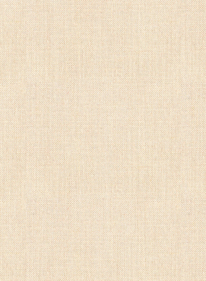 Noble Beige Wool Silk Linen Pants - Image 3