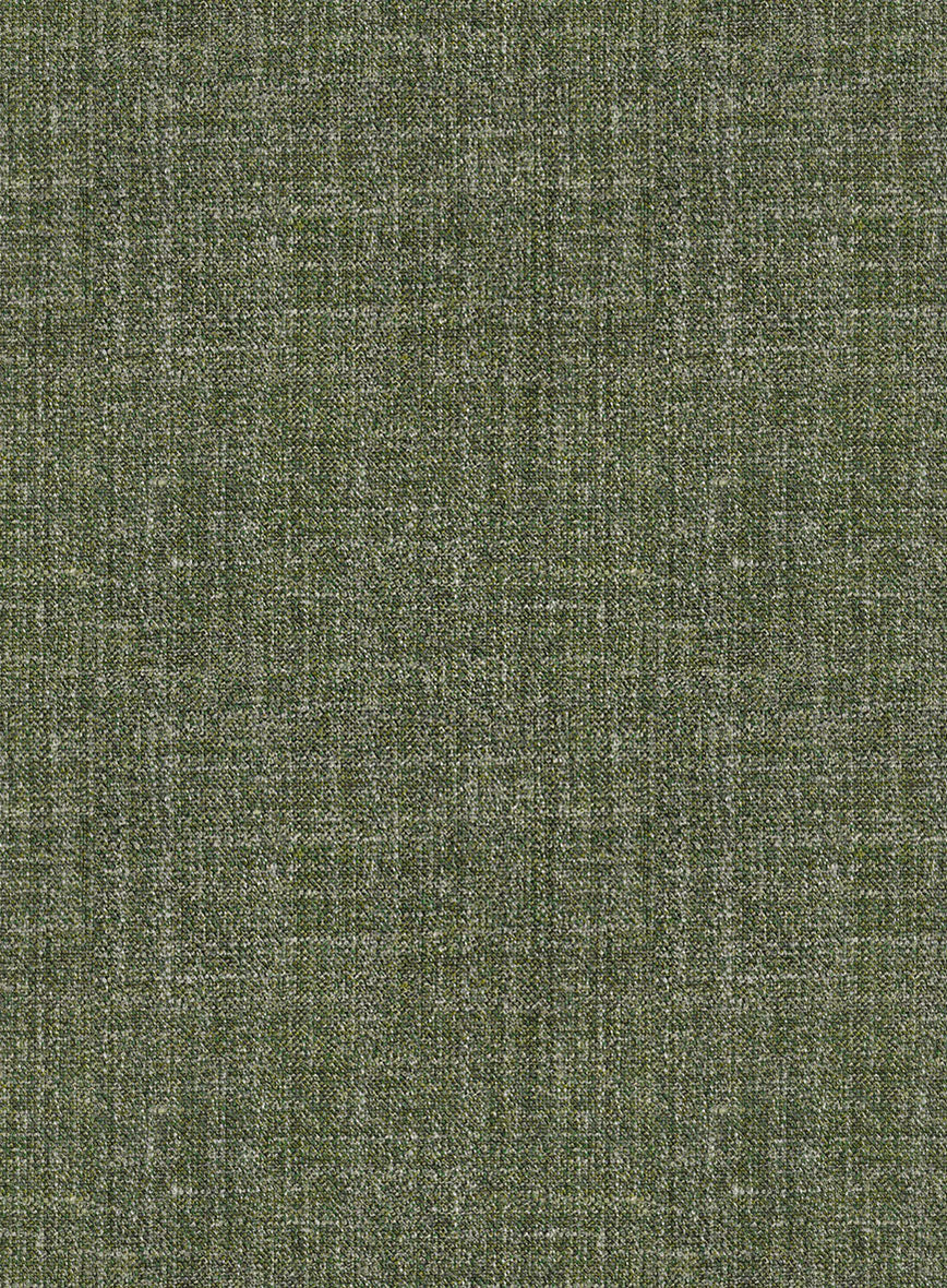 Noble Dew Green Wool Silk Linen Jacket - Image 3