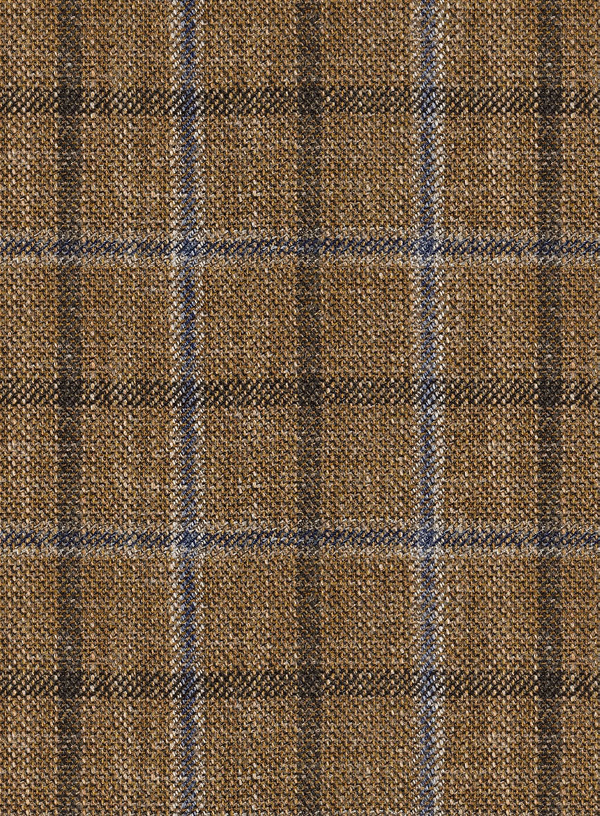 Noble Giancarlo Brown Wool Silk Linen Suit - Image 7