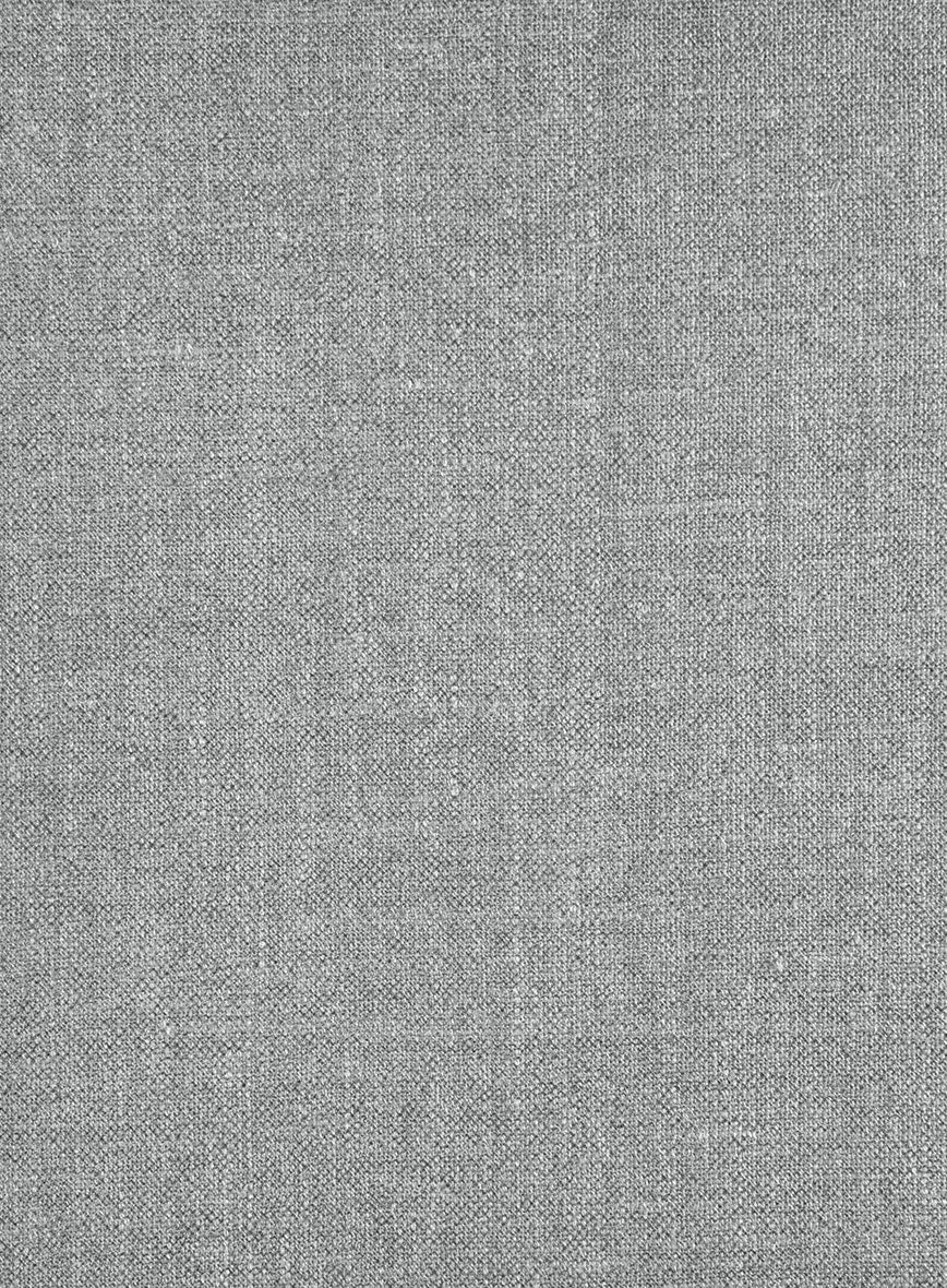 Noble Gray Wool Silk Linen Pants - Image 3