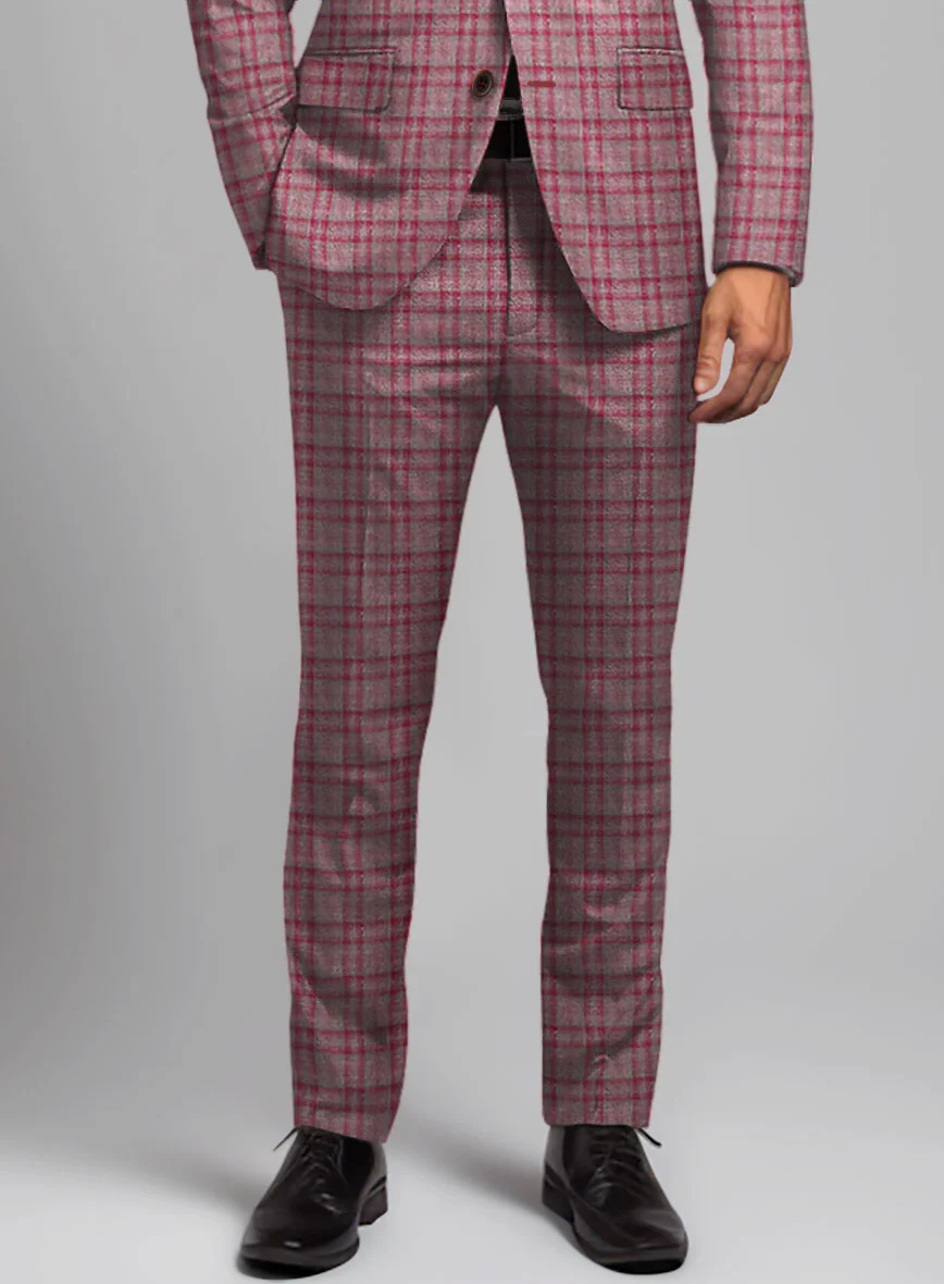 Noble Isadora Check Wool Silk Linen Suit - Image 5