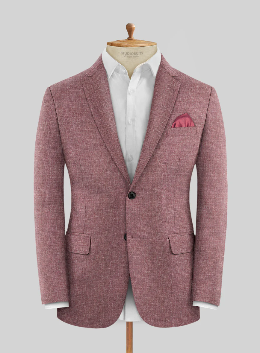 Noble Mauve Wool Silk Linen Jacket