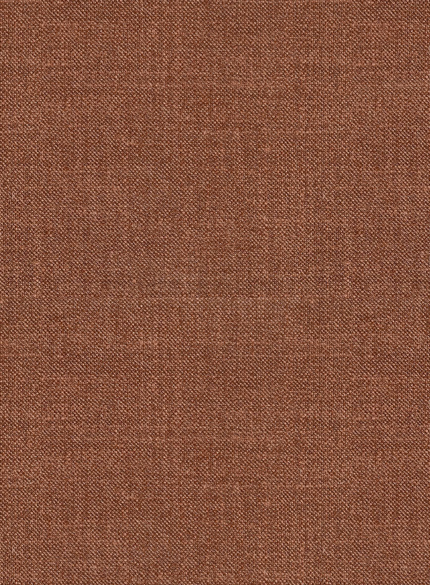 Noble Rust Wool Silk Linen Suit - Image 7