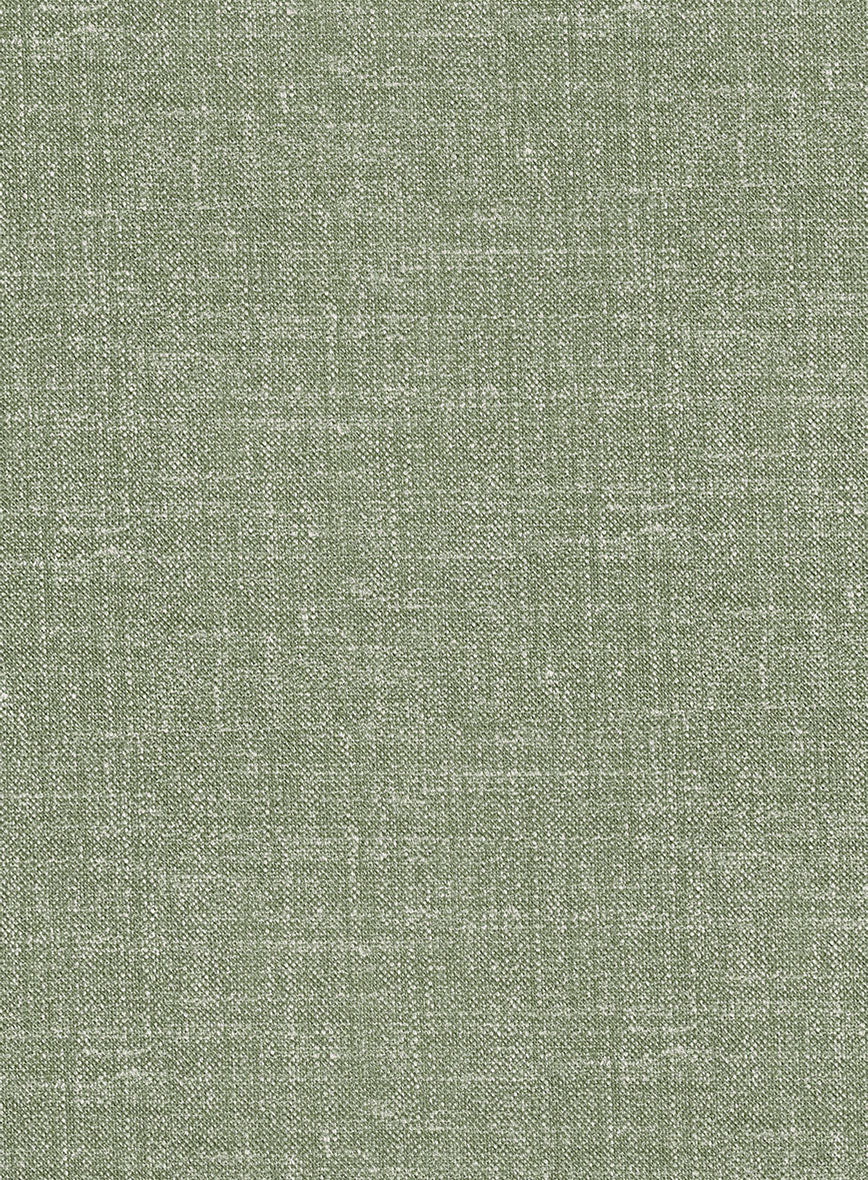 Noble Sage Green Wool Silk Linen Jacket - Image 3