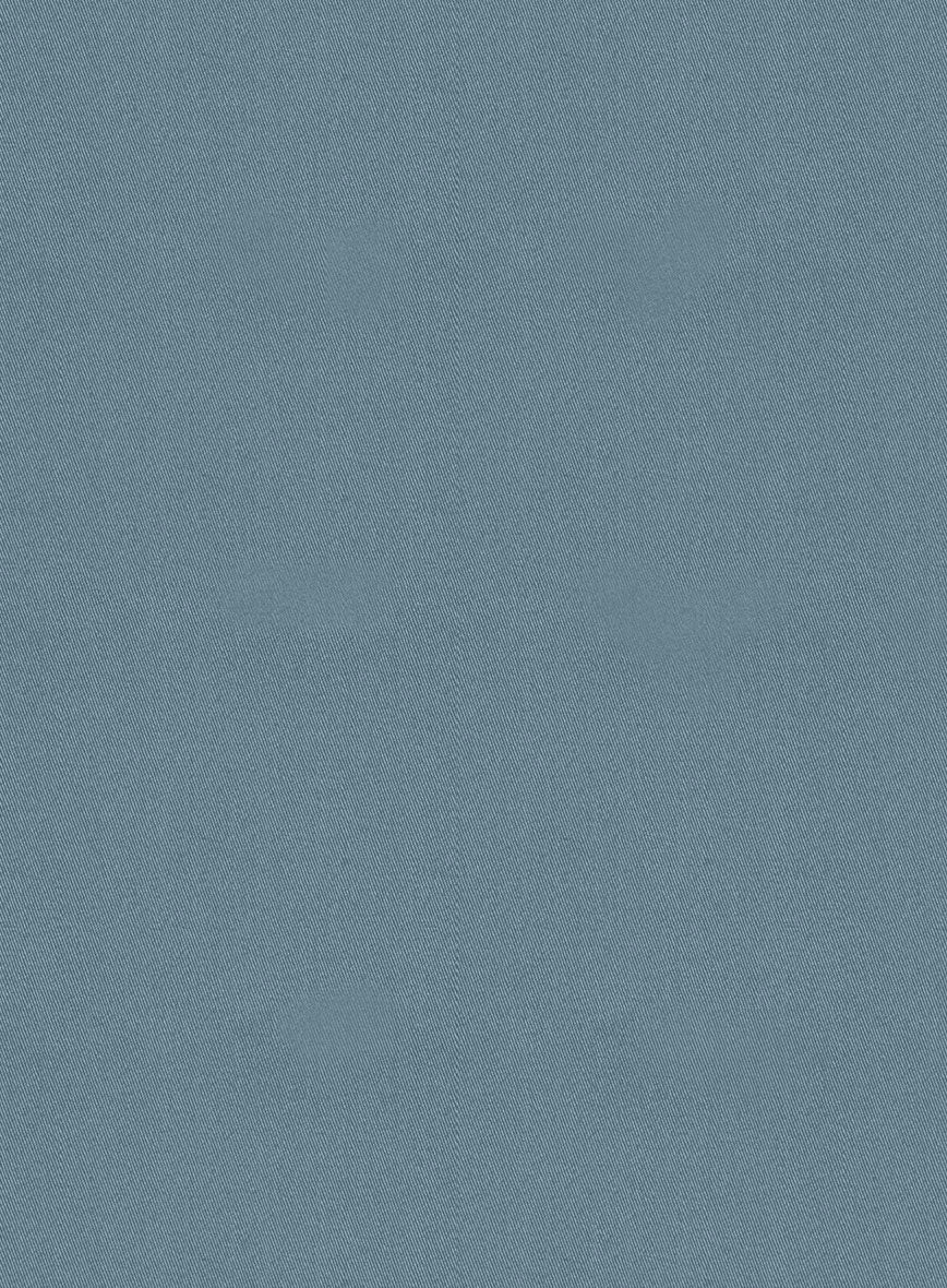 Washed Nord Blue Feather Cotton Canvas Stretch Chino Pants - Image 4