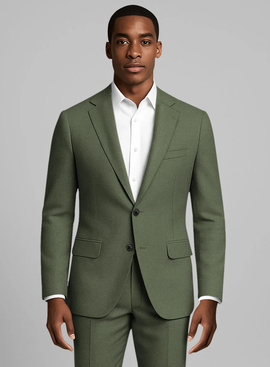 Olive Green Cotton Jacket - Image 2