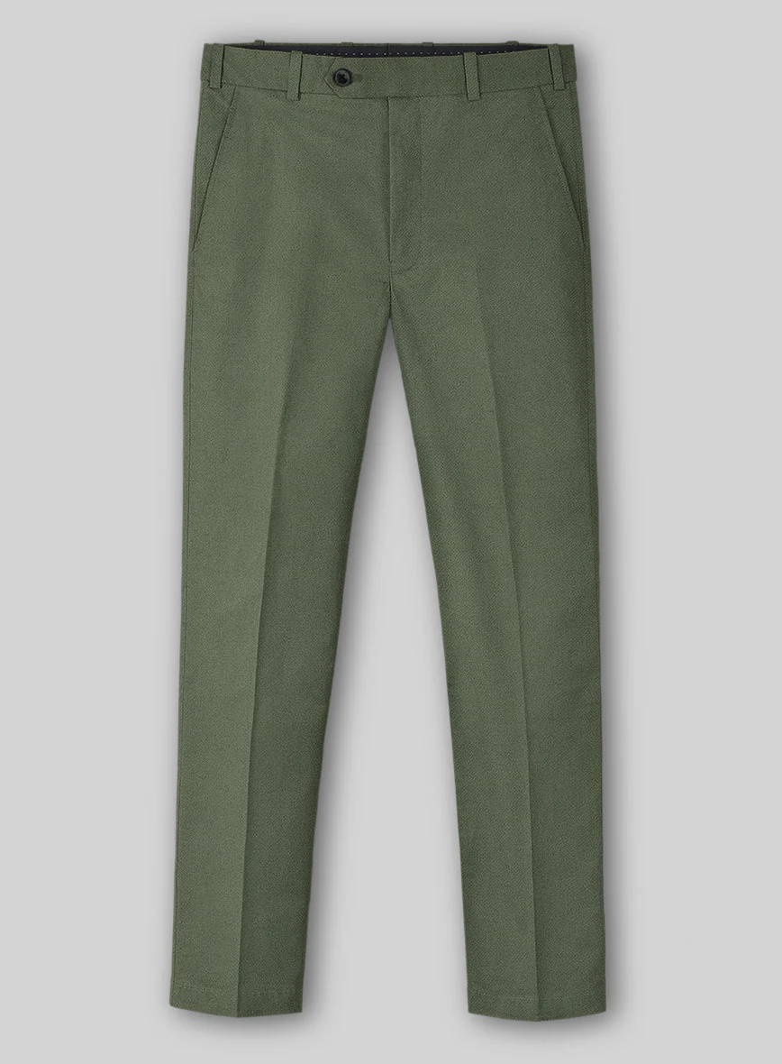 Olive Green Cotton Pants