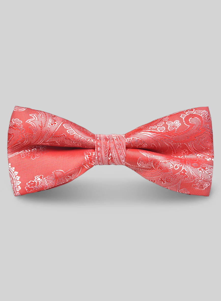 Paisley Bow - Coral Pink