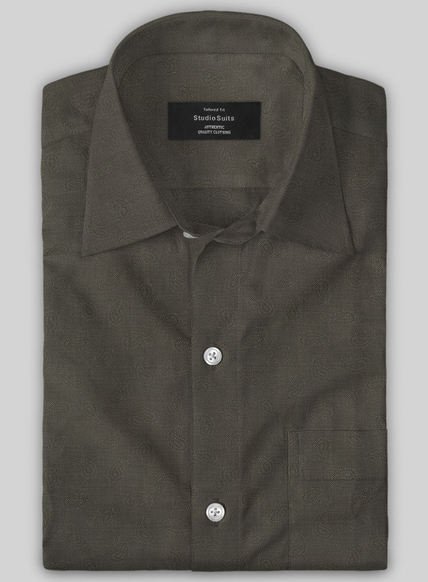 Paisley Brown Wool Shirt