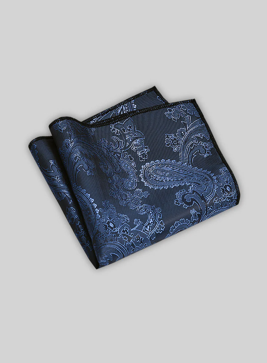 Paisley Pocket Square - Blue
