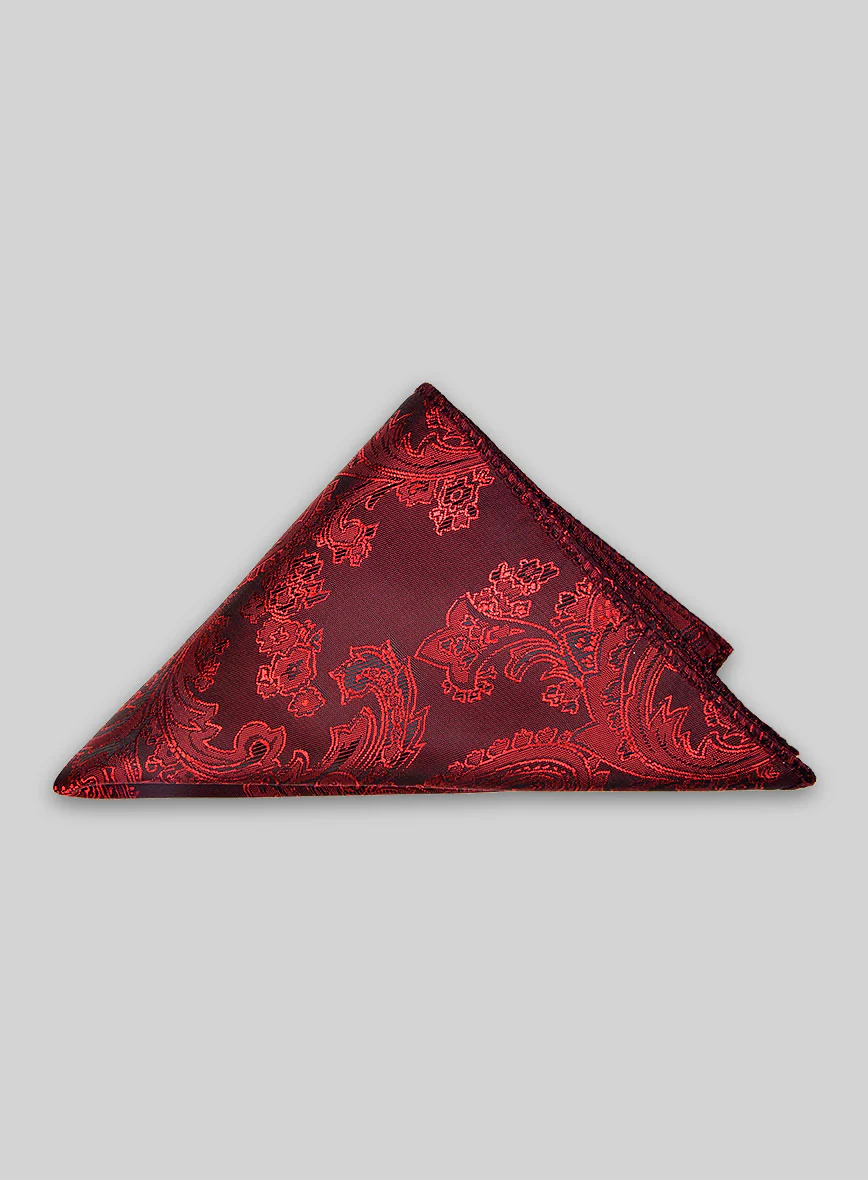 Paisley Pocket Square - Red - Image 2