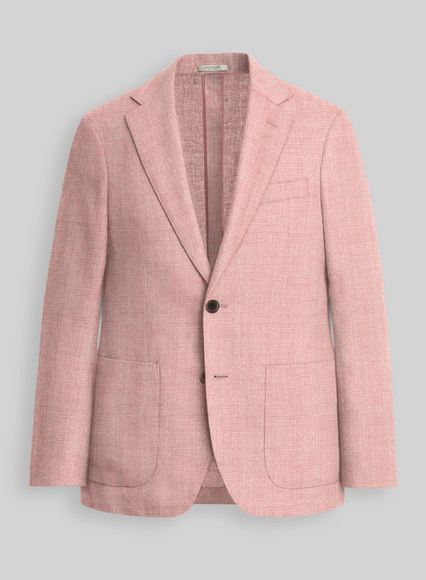 Pink Hopsack Unlined Blazer