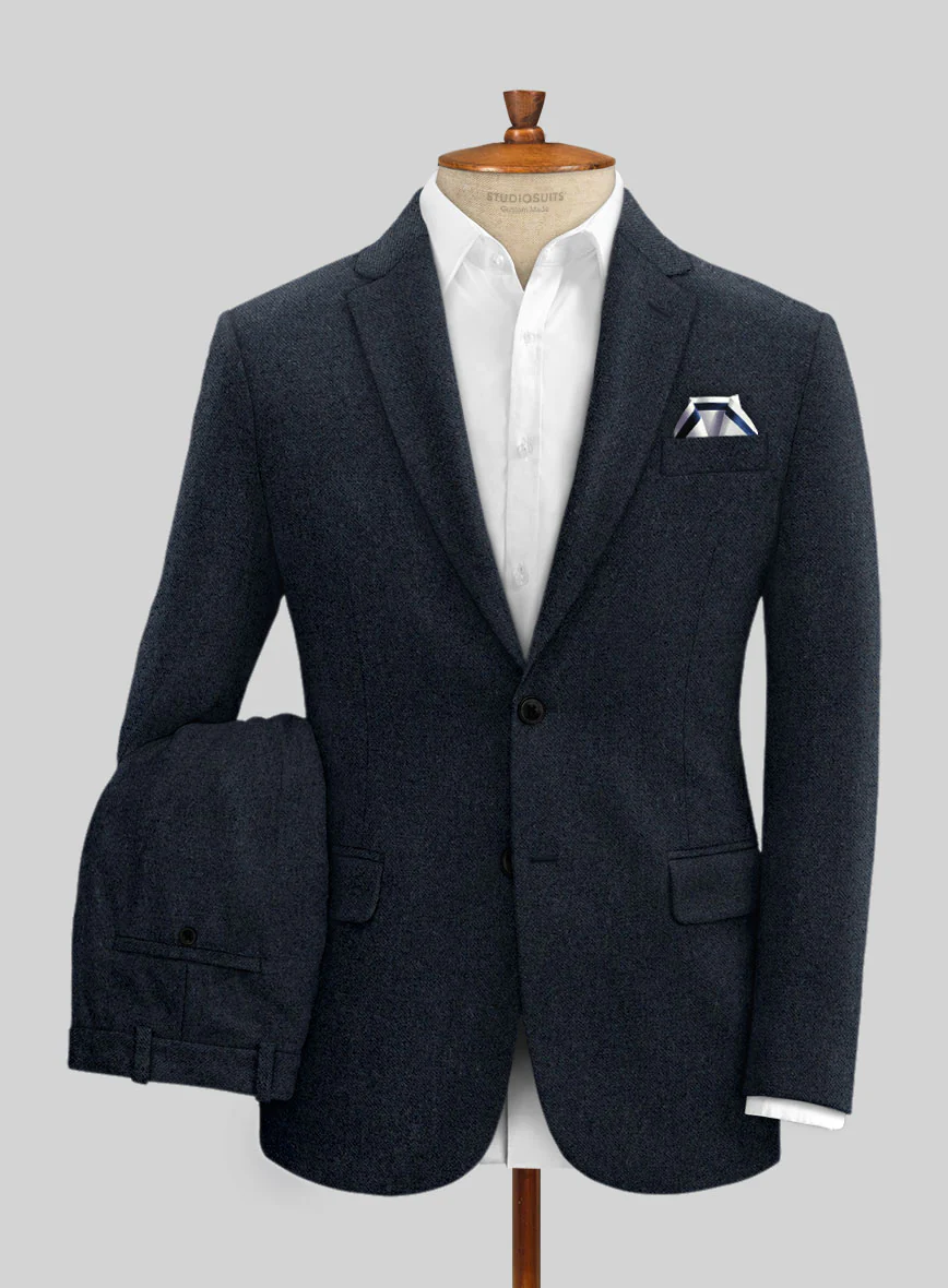 Playman Blue Denim Tweed Suit - Image 3