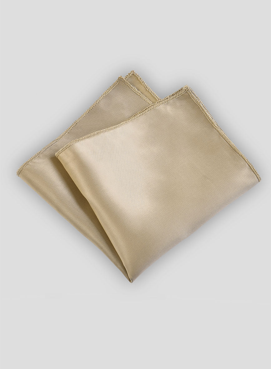 Satin Pocket Square - Golden Beige