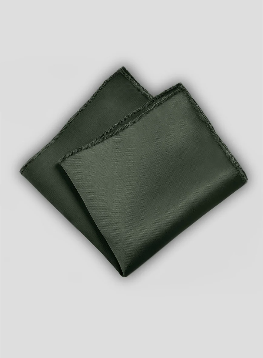 Satin Pocket Square - Green