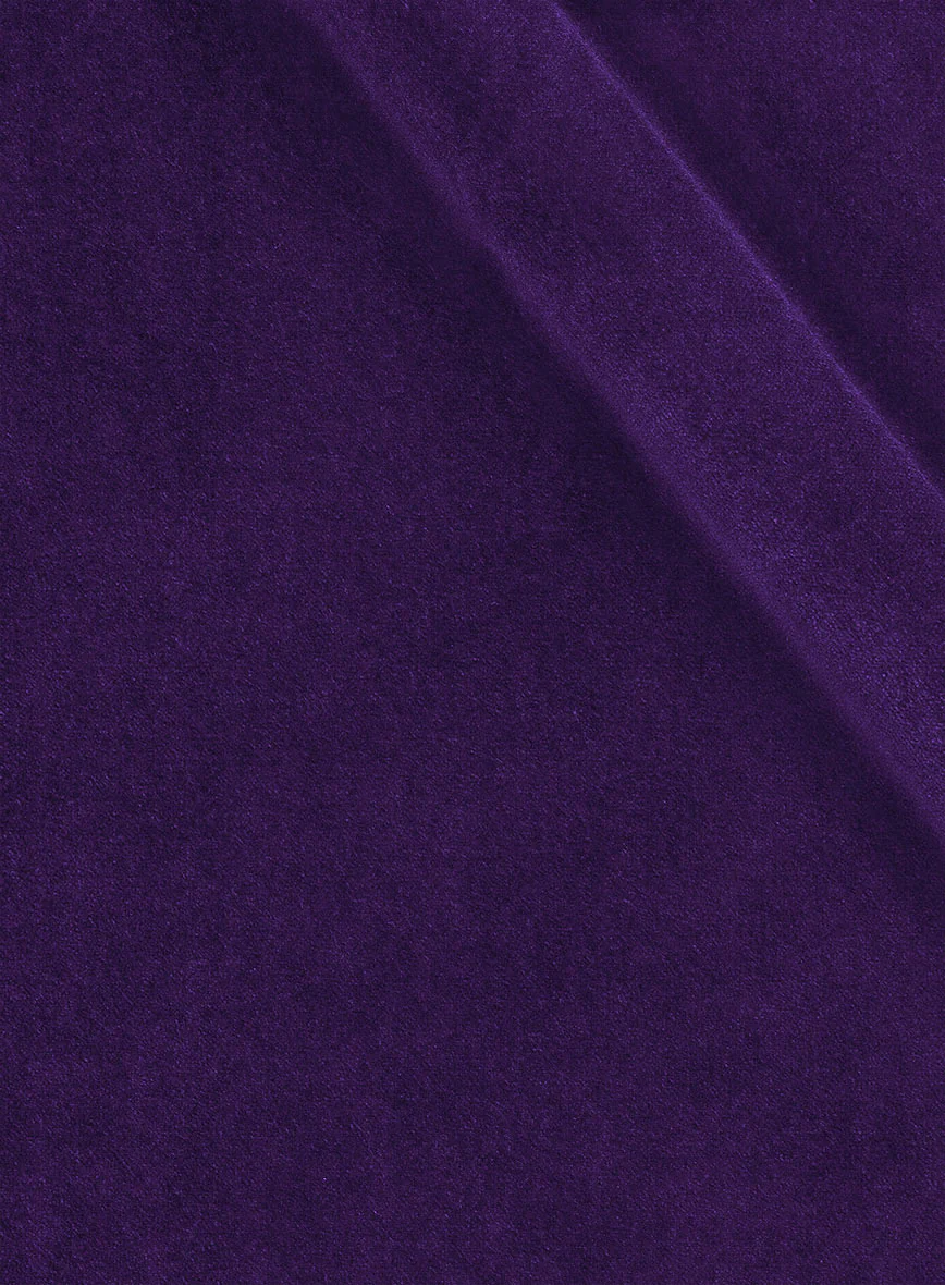 Purple Velvet Double Breasted Tuxedo Jacket - Image 4