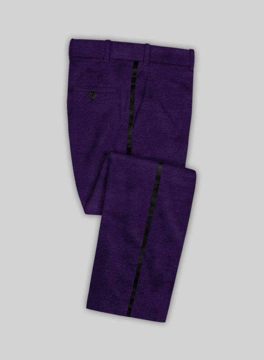 Purple Velvet Tuxedo Suit - Image 6