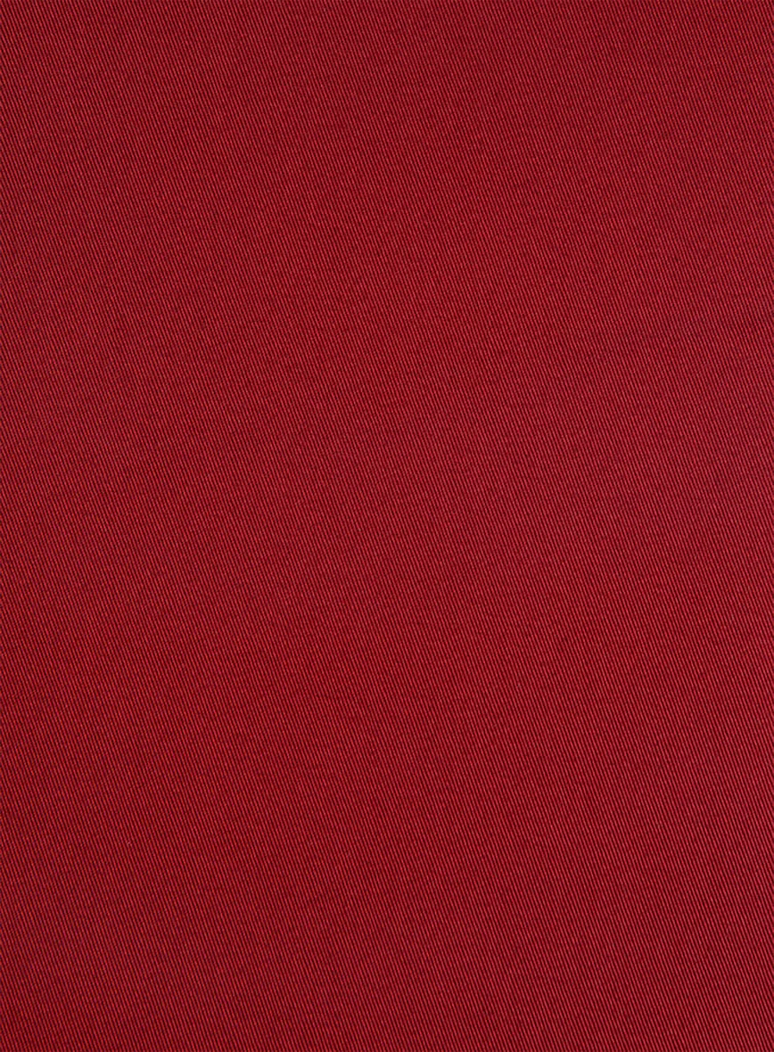Red Napoli Stretch Light Weight Cotton Pants - Image 3