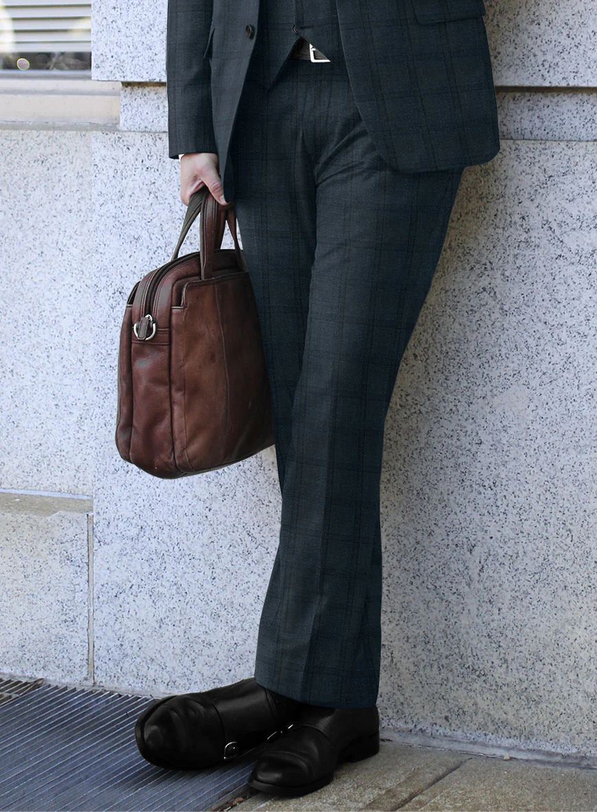 Reda Baltie Blue Checks Wool Suit - Image 4