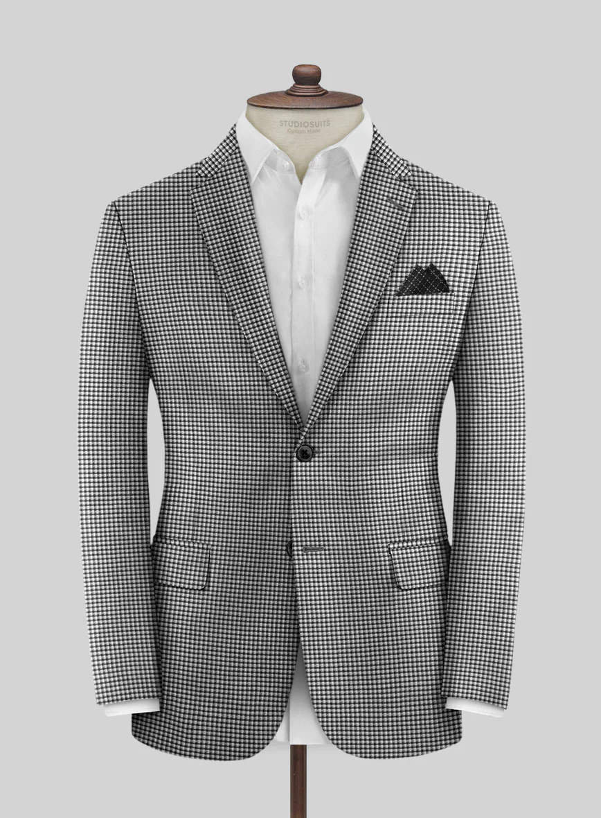 Reda Beltra Black Checks Wool Jacket