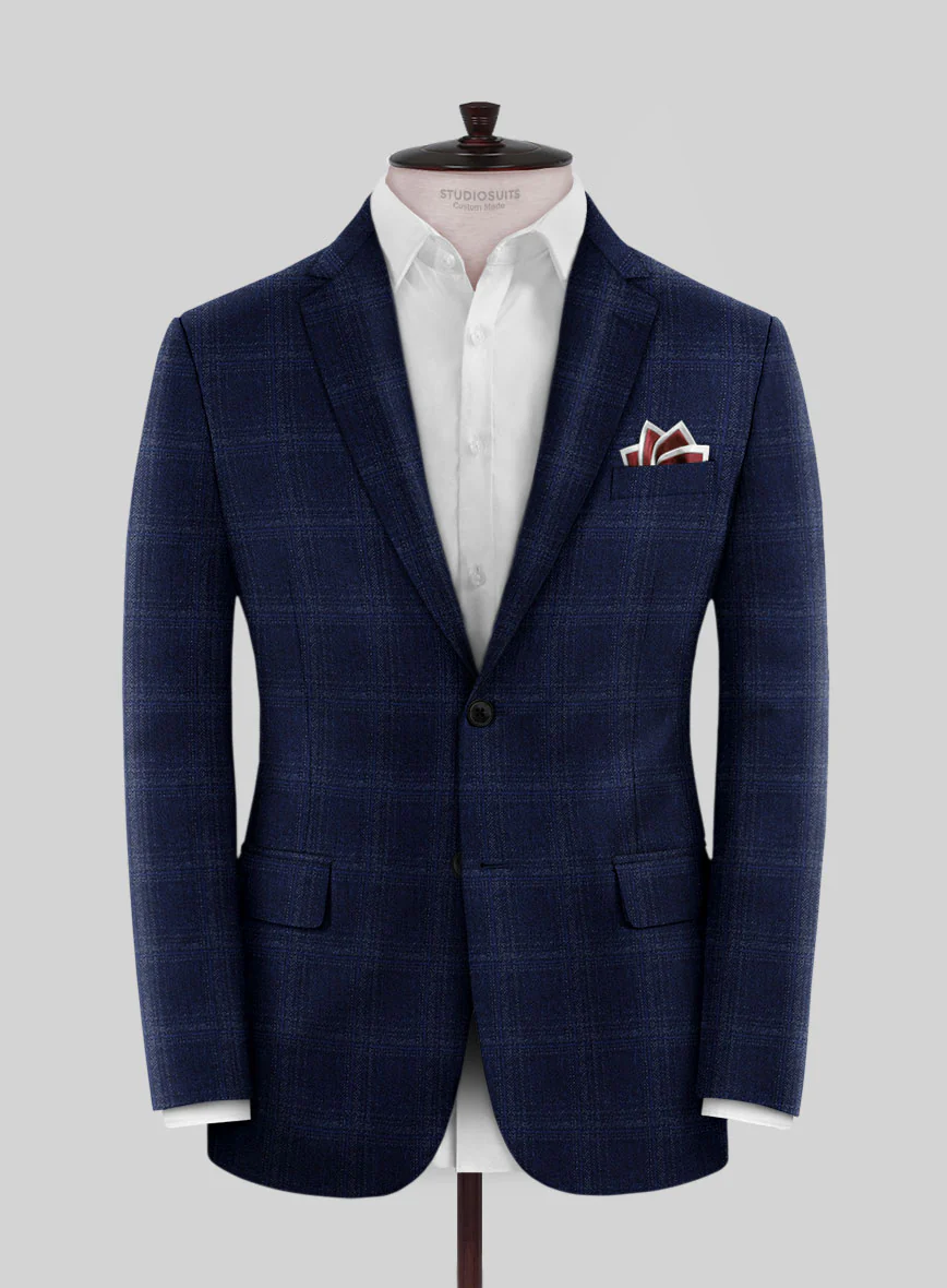 Reda Berato Blue Checks Wool Suit - Image 3