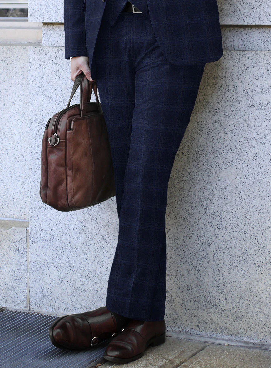 Reda Berato Blue Checks Wool Suit - Image 4