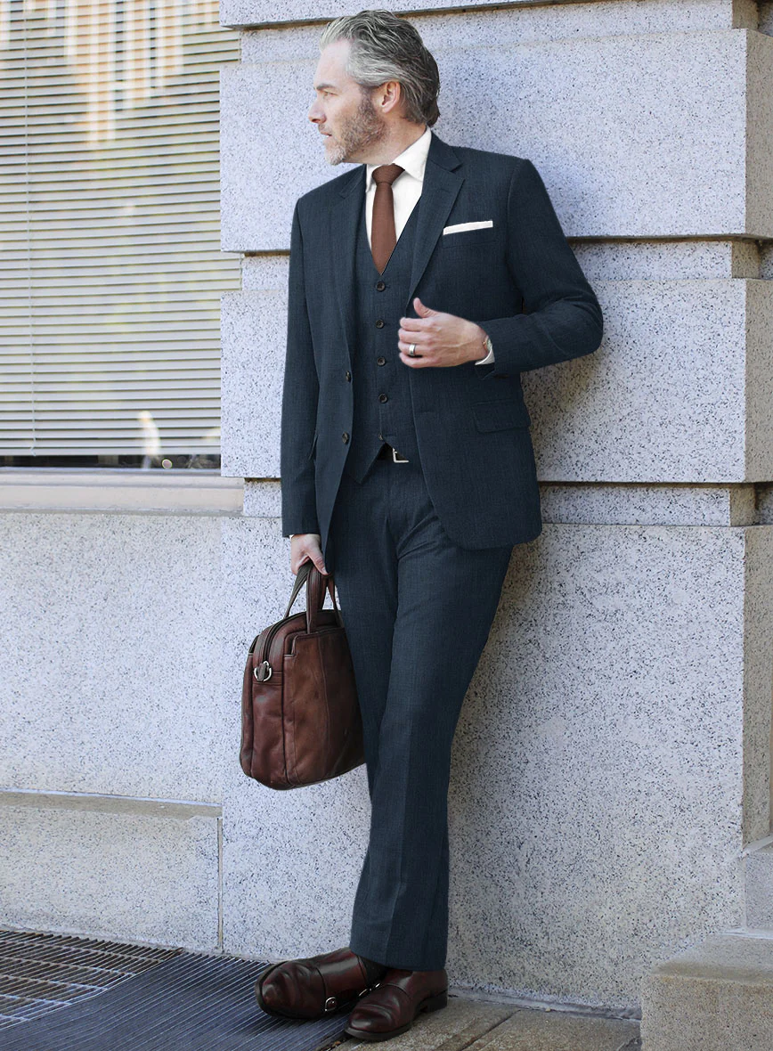 Reda Bond Blue Wool Suit - Image 2
