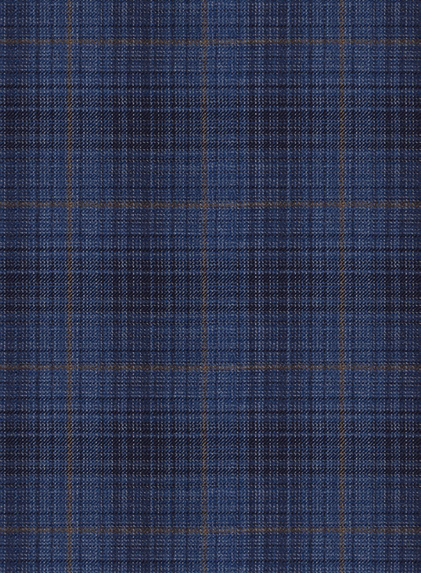 Reda Casal Blue Checks Wool Jacket - Image 2