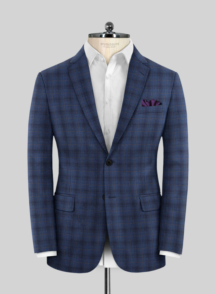 Reda Casal Blue Checks Wool Suit - Image 3