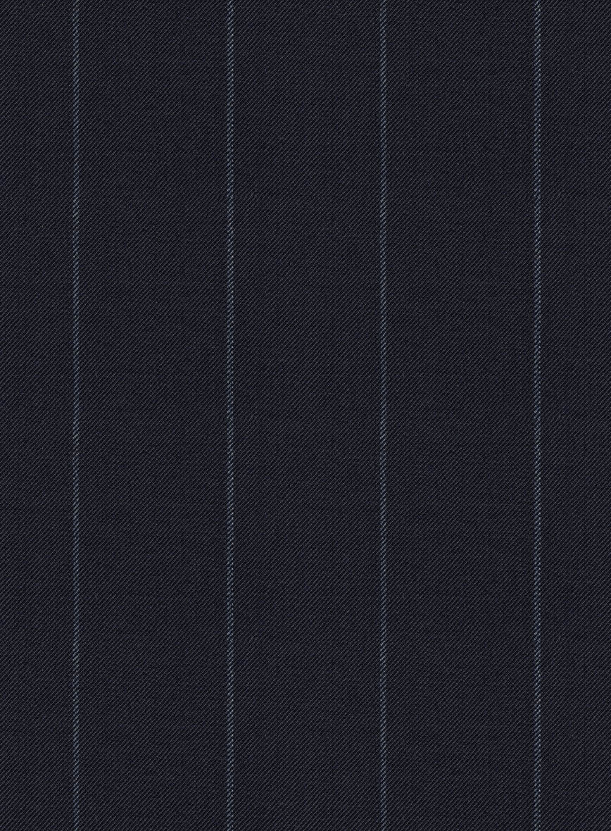 Reda Cashmere Blue Chalkstripe Wool Jacket - Image 2