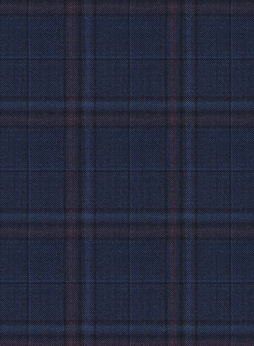 Reda Cinder Blue Checks Wool Suit - Image 6