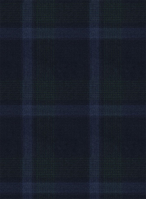 Reda Dark Blue Checks Wool Suit - Image 2