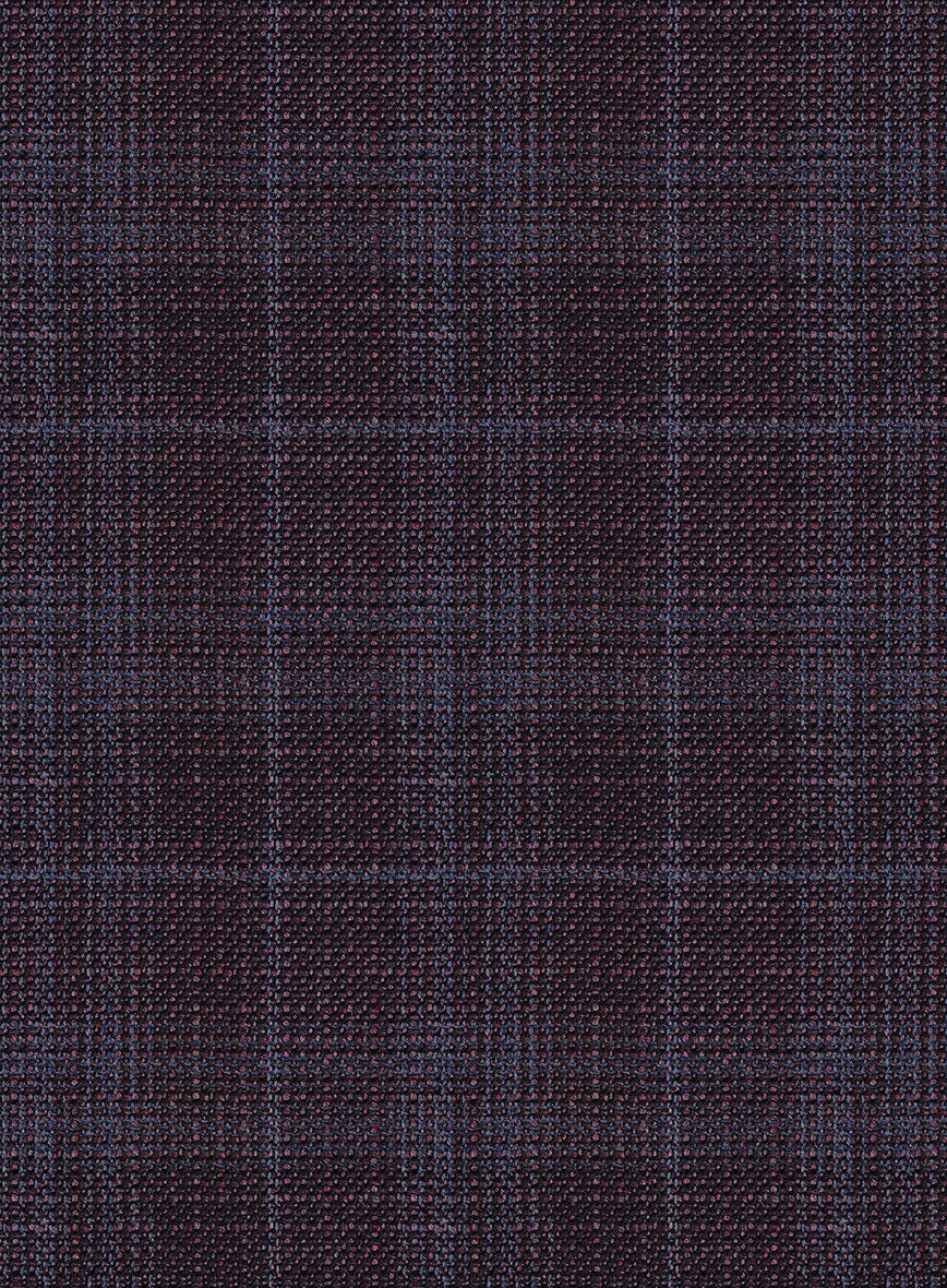 Reda Delgue Purple Checks Wool Pants - Image 3