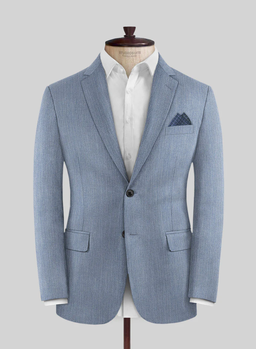 Reda Denim Light Blue Wool Suit - Image 3