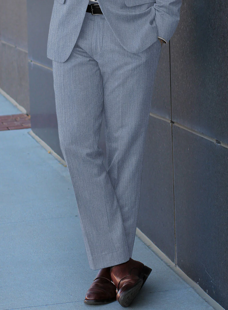 Reda Denim Light Blue Wool Suit - Image 4