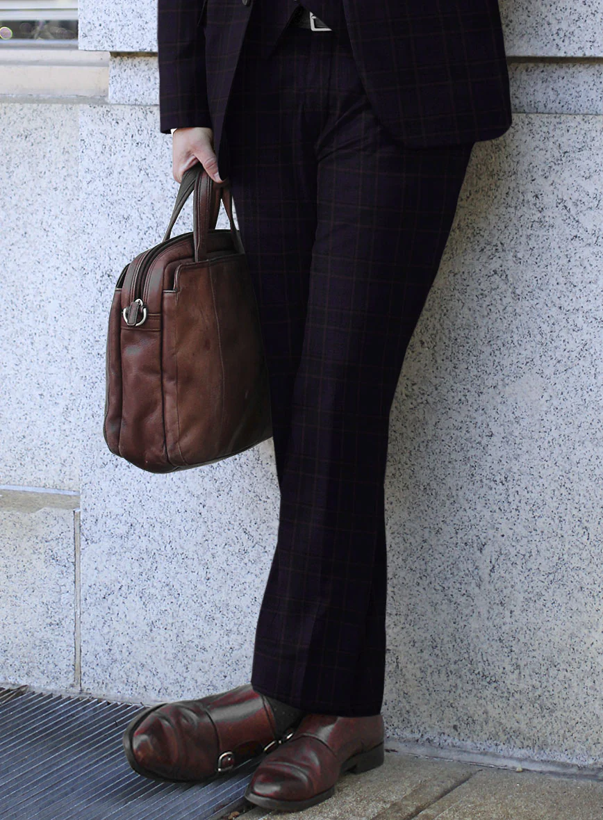 Reda Eralto Purple Checks Wool Suit - Image 4