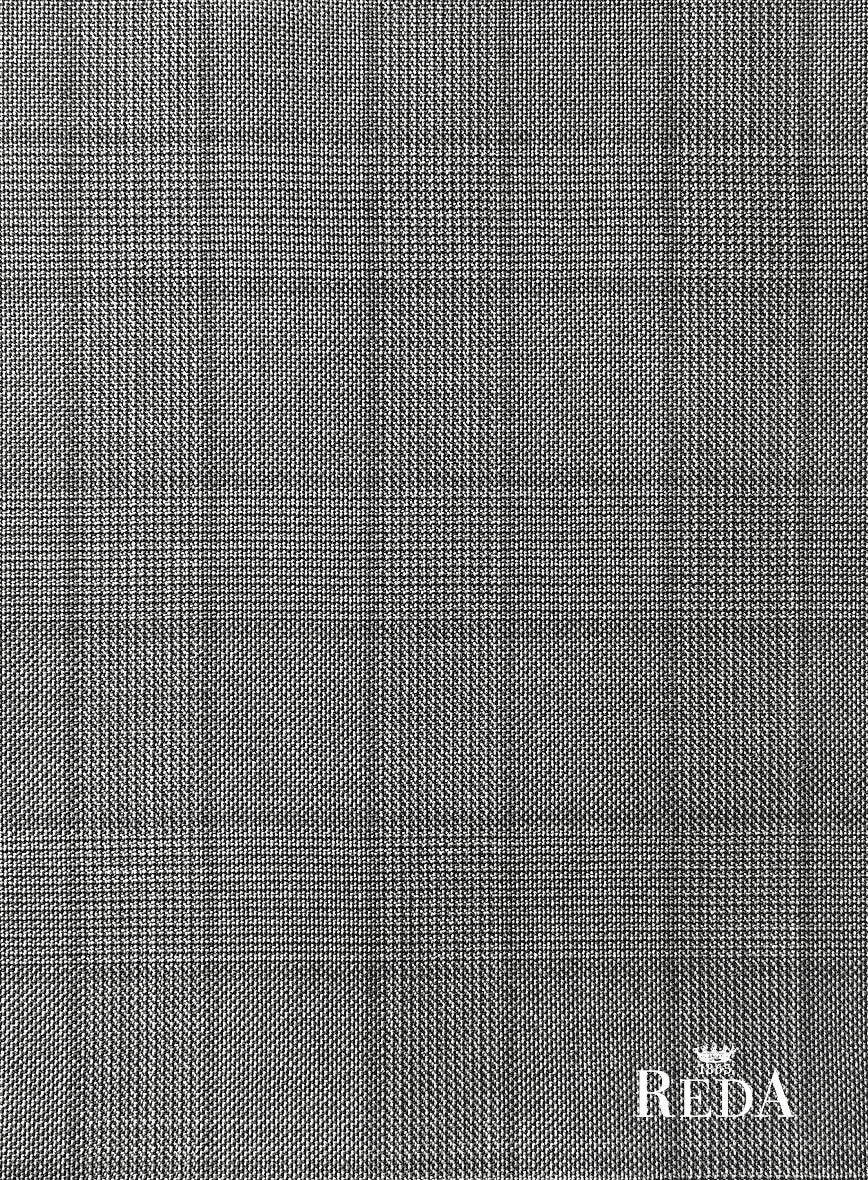 Reda Erlon Gray Checks Wool Pants - Image 3
