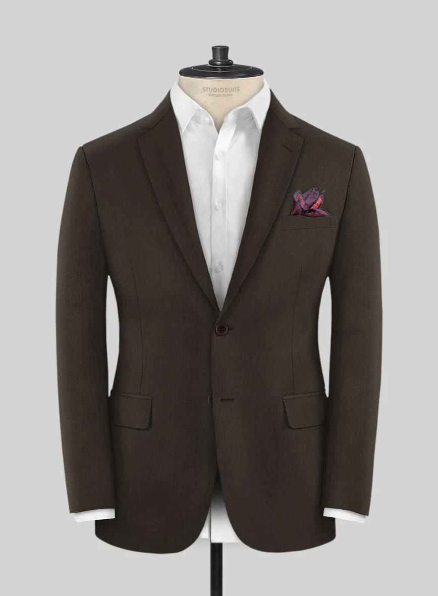 Reda Espresso Brown Wool Suit - Image 3