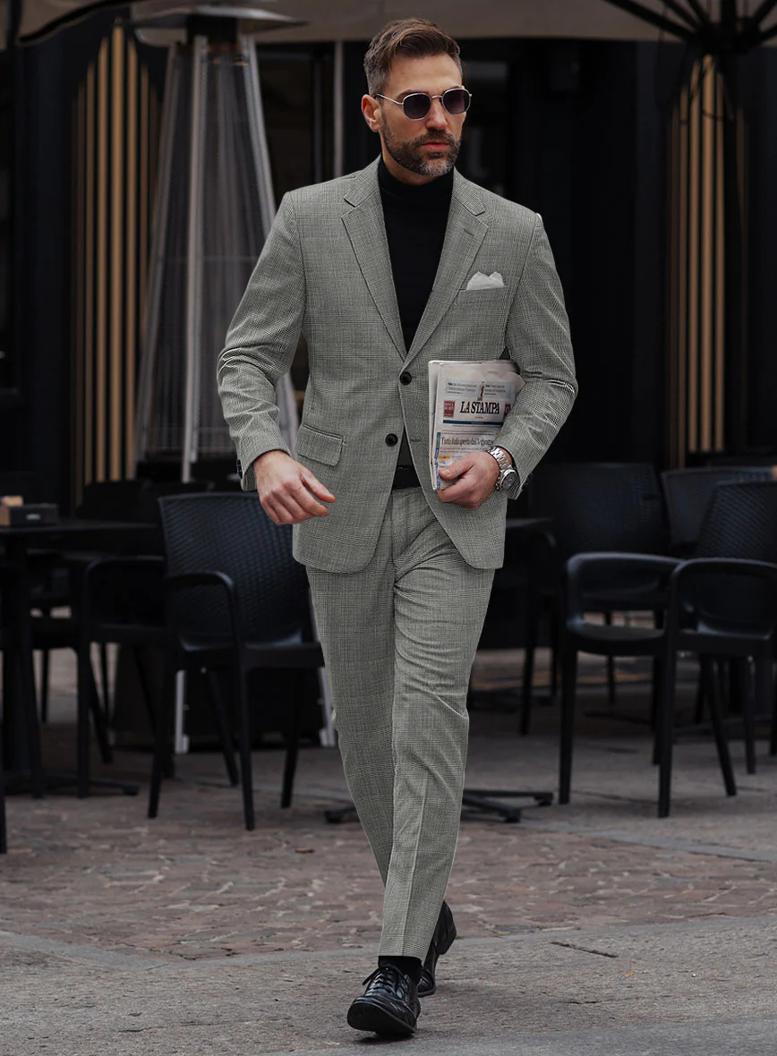 Reda Fivaro Black Checks Wool Suit - Image 2