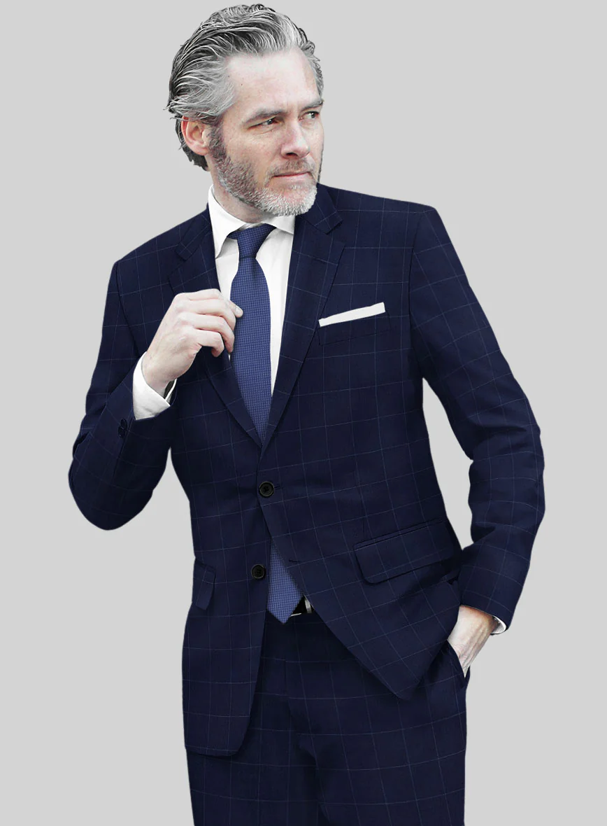 Reda Flexo Blue Checks Wool Jacket - Image 2