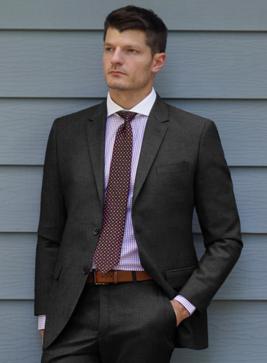 Reda Flexo Charcoal Wool Jacket - Image 2