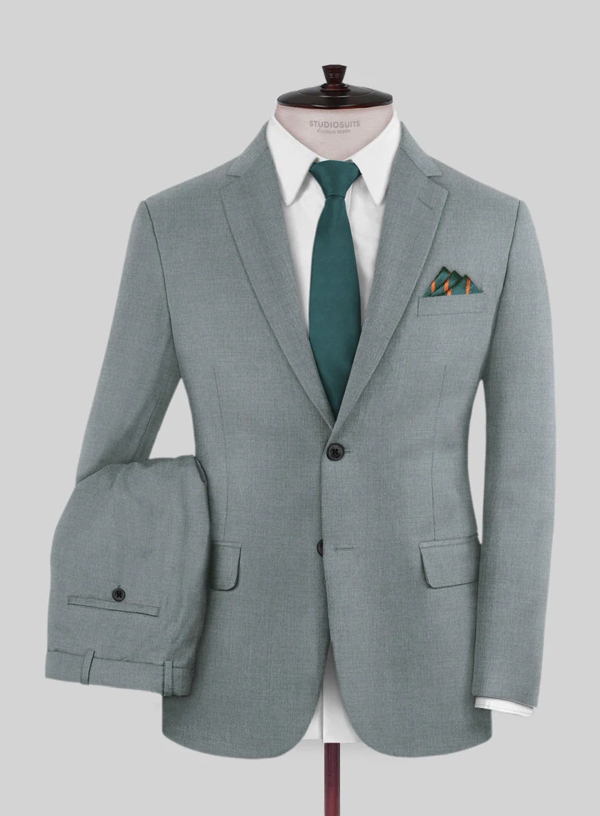 Reda Flexo Gray Blue Wool Suit